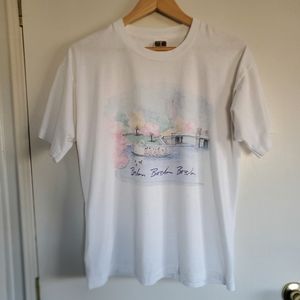 Vintage Fruit Of The Loom Boston Tee L White